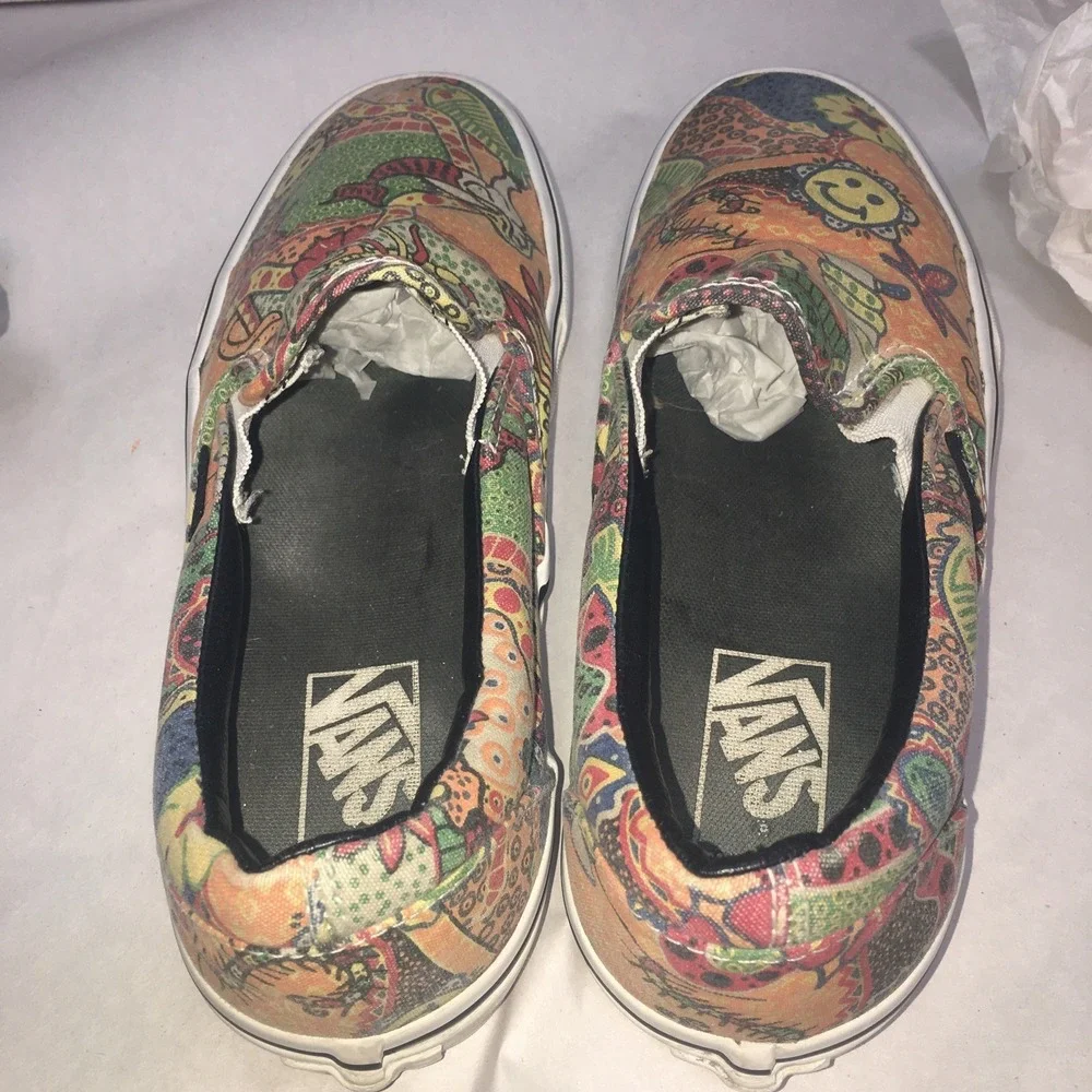 Vans Van Doren Multi Aborigi Skateboard Sneakers Mermaids Nautical Sz. M8, W9.5